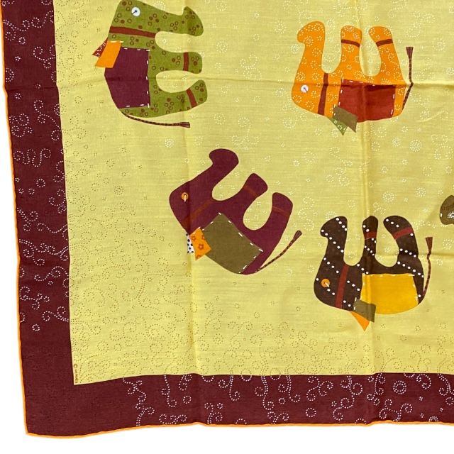 Hermes Scarf Carre 70 la Ronde Des Elephants Elephant Logo — view 2