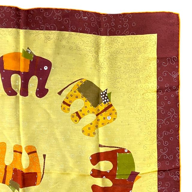 Hermes Scarf Carre 70 la Ronde Des Elephants Elephant Logo — view 5
