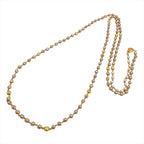 Chanel Vintage Long Necklace Metal Faux Pearl Rhinestone 184 cm — view 3