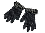 Dior Trotter Line Gloves Canvas Jeepskin D Charm Navy Black