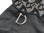 Dior Trotter Line Gloves Canvas Jeepskin D Charm Navy Black — view 6