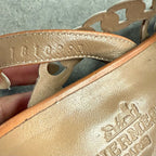 Hermes Romanza Leather Chaine Dancre Sandals Brown Strap 36 1 2 — view 5