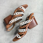 Hermes Romanza Leather Chaine Dancre Sandals Brown Strap 36 1 2 — view 7