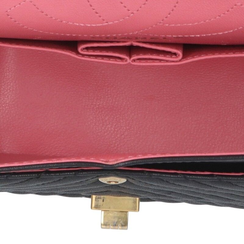 Chanel 2.55 Chevron Lambskin Double Flap Chain Shoulder Bag — view 3