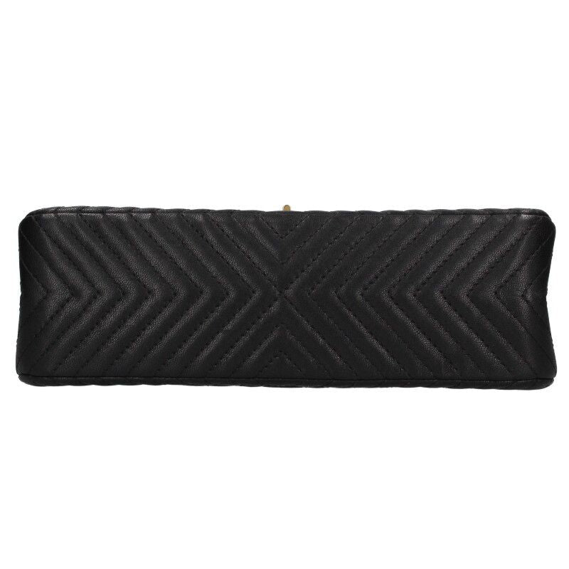 Chanel 2.55 Chevron Lambskin Double Flap Chain Shoulder Bag — view 4