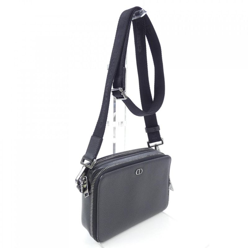 Christian Dior Bag Crossbody Leather Black Purse — view 2