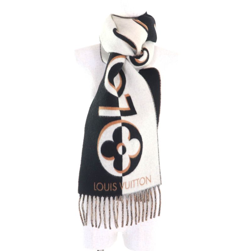 Louis Vuitton 2024 Scarf Duo Infinity Cashmere Blend Noir Black Current — view 4