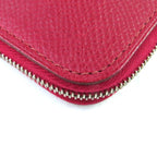 Hermes Azap Long Classic Ruby Vaux Epson Round Zip Wallet Engraved — view 5