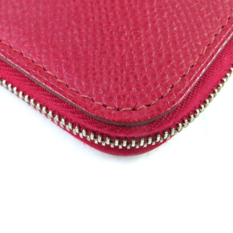 Hermes Azap Long Classic Ruby Vaux Epson Round Zip Wallet Engraved — view 5