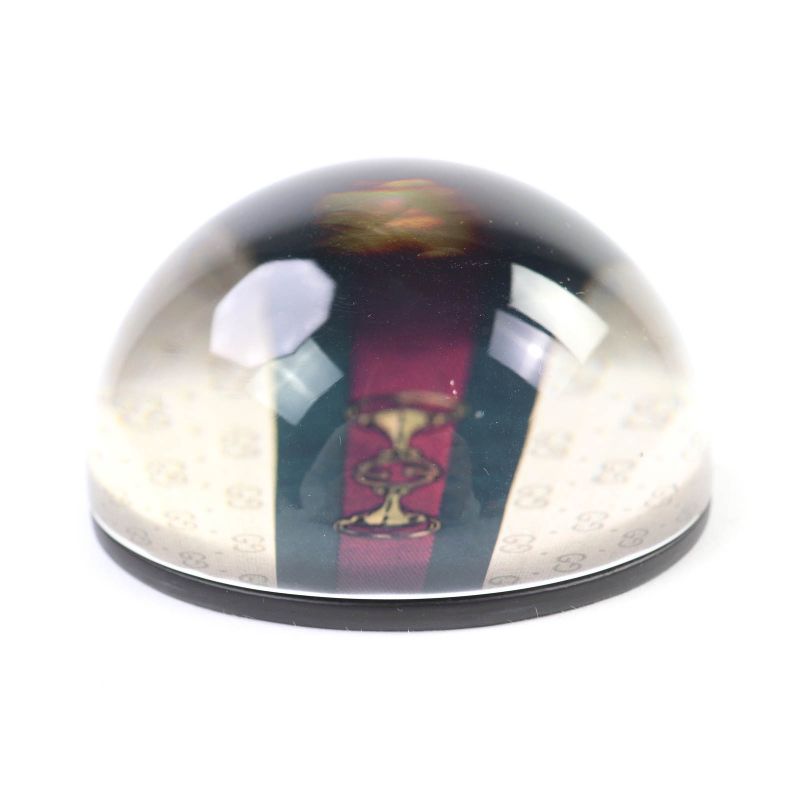Gucci Glass Horsebit Sherry Line Interlocking G Paperweight Clear — view 4