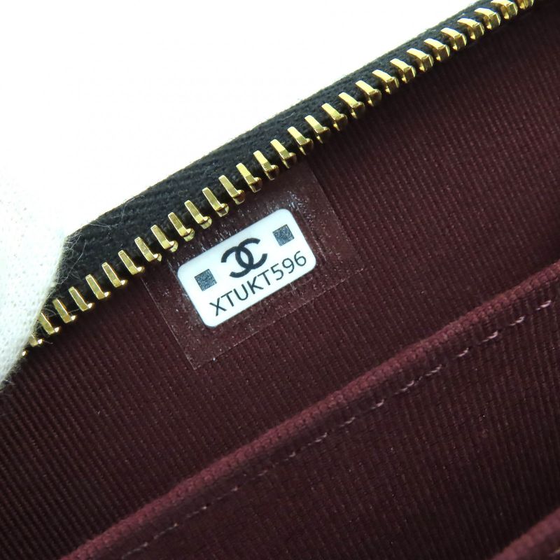 Chanel Classic Coin Purse Caviar Leather Coco Mark Zip Case — view 9