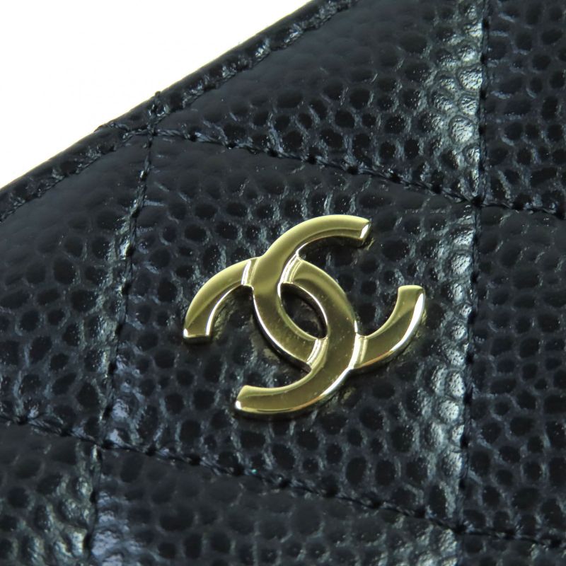 Chanel Classic Coin Purse Caviar Leather Coco Mark Zip Case — view 7