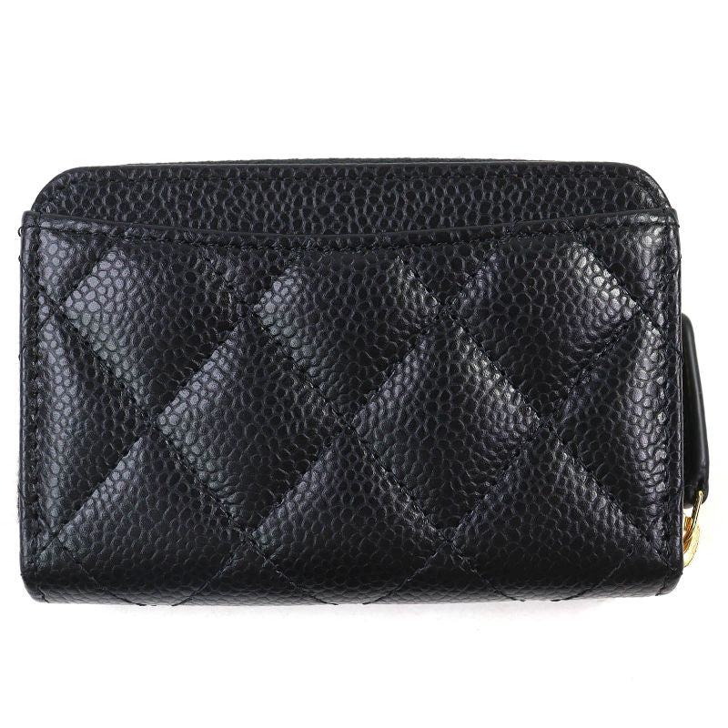 Chanel Classic Coin Purse Caviar Leather Coco Mark Zip Case — view 3