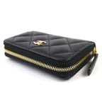 Chanel Classic Coin Purse Caviar Leather Coco Mark Zip Case — view 4