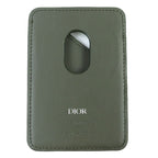 Christian Dior Saddle Logo Magnet Gravity Leather Card Holder Case — view 4