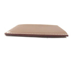 Hermes H Serie Vaux Evercolor Etoupe Bias Stitch Card Case Engraved B — view 6