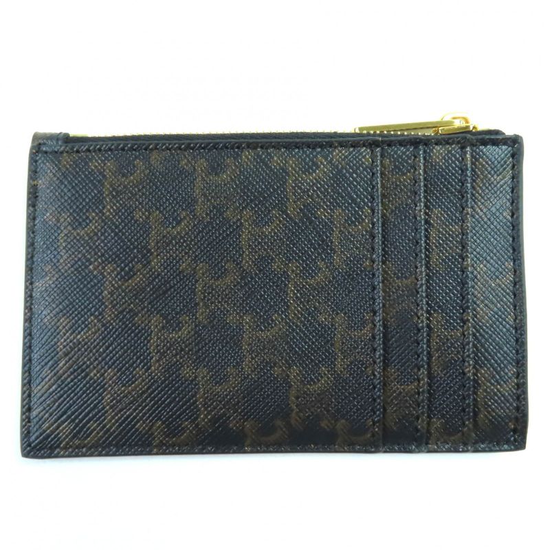 Celine Lamb Skin Triomphe Canvas Fragment Case Pass With Zip Card — view 4