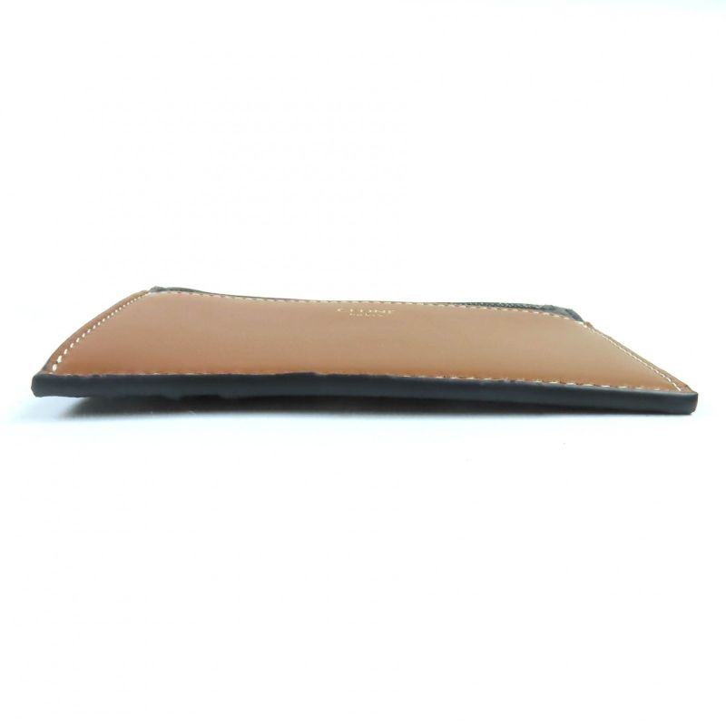Celine Lamb Skin Triomphe Canvas Fragment Case Pass With Zip Card — view 5