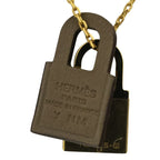 Hermes Eau Kelly Pendant Necklace Etoupe Gold Color — view 3