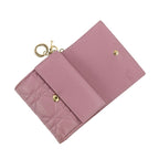 Christian Dior Lady Canaje Lotus Wallet Trifold Lavender — view 9