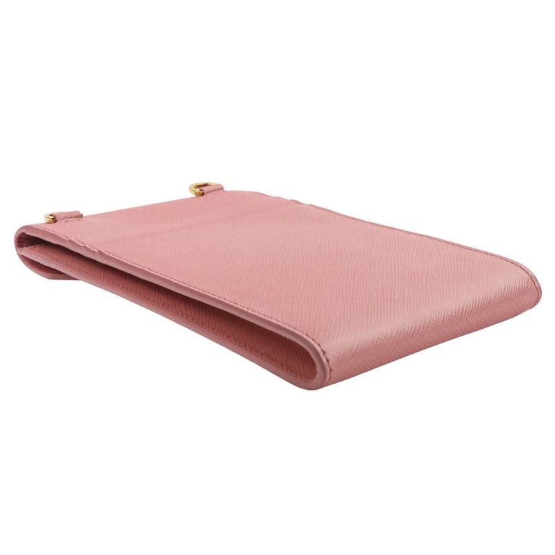Prada Saffiano Leather Chain Shoulder Bag Pochette 1 Bp050 Pink — view 7