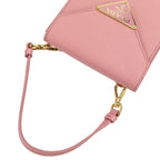 Prada Saffiano Leather Chain Shoulder Bag Pochette 1 Bp050 Pink — view 5
