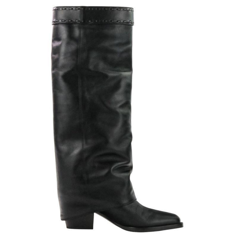 Fendi Current Model Minerva Leather Long Boots 36 8 W8566 — view 4