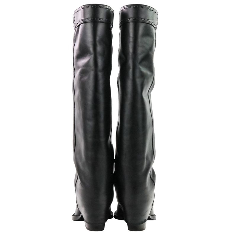 Fendi Current Model Minerva Leather Long Boots 36 8 W8566 — view 5