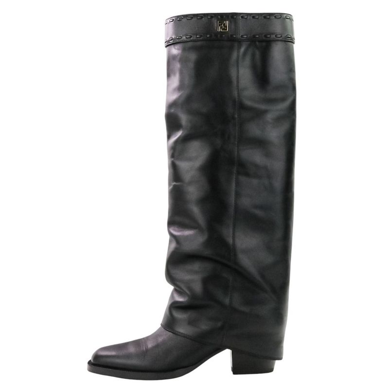 Fendi Current Model Minerva Leather Long Boots 36 8 W8566 — view 3