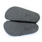 Celine Cross Belt Flat Fur Sandals Size 35 Black Red — view 7