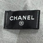Chanel Coco Large Stole Black Gray — view 7