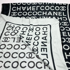 Chanel Coco Large Stole Black Gray — view 6