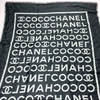 Chanel Coco Large Stole Black Gray — view 4