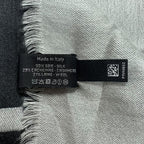 Chanel Coco Large Stole Black Gray — view 8