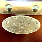 Chanel Brooch 95 P Coco Mark Clover Gold Vintage — view 5