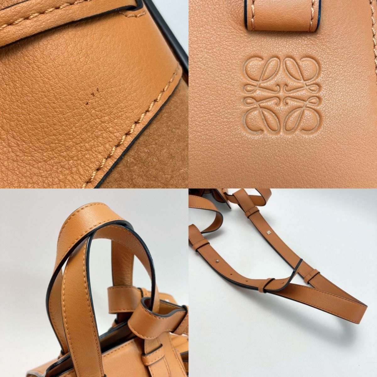 Loewe Hammock Draw St Ring Small 2-Way Bag 314.79 Z95 Camel Handbag — view 6
