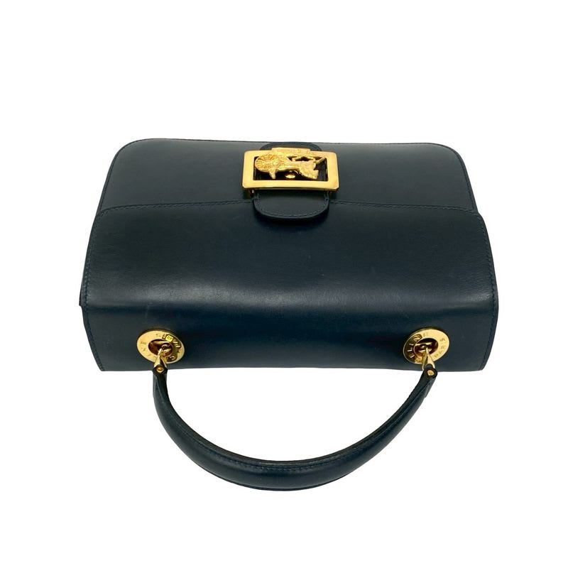 Celine Vintage Circle Logo Carriage Hardware Calf Leather — view 5