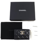 Chanel Ap4173 Caviar Leather Coco Mark Quilted Small Flap Wallet Trifold — view 2