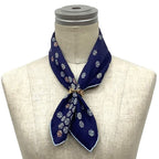 Hermes Pocket Chief Scarf Pochette Twill Carre Dice Navy — view 2