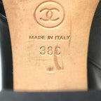 Chanel Quilted Coco Mark Heeled Short Boots Black 38 — view 6