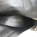 Chanel Quilted Coco Mark Heeled Short Boots Black 38 — view 5