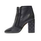 Chanel Quilted Coco Mark Heeled Short Boots Black 38 — view 2