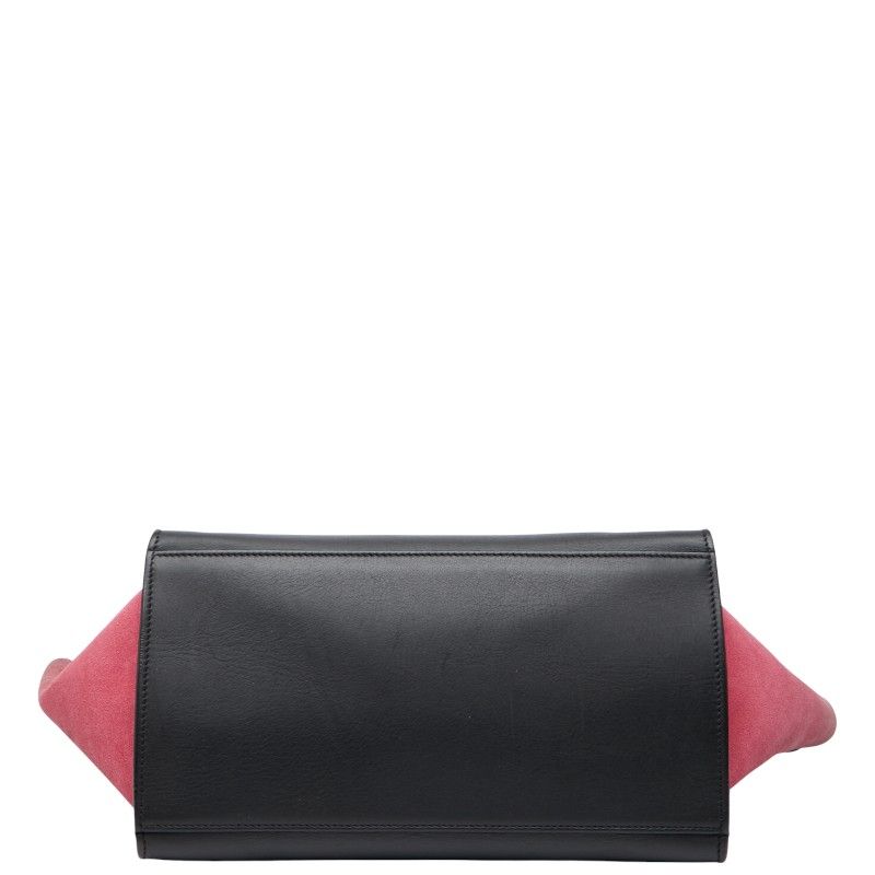 Celine Trapeze Small Tricolor Shoulder Bag 2-Way Black Multicolor — view 3
