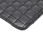 Celine CC Charm Quilted Coin Case Card Black Leather — view 6