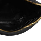 Celine CC Charm Quilted Coin Case Card Black Leather — view 7