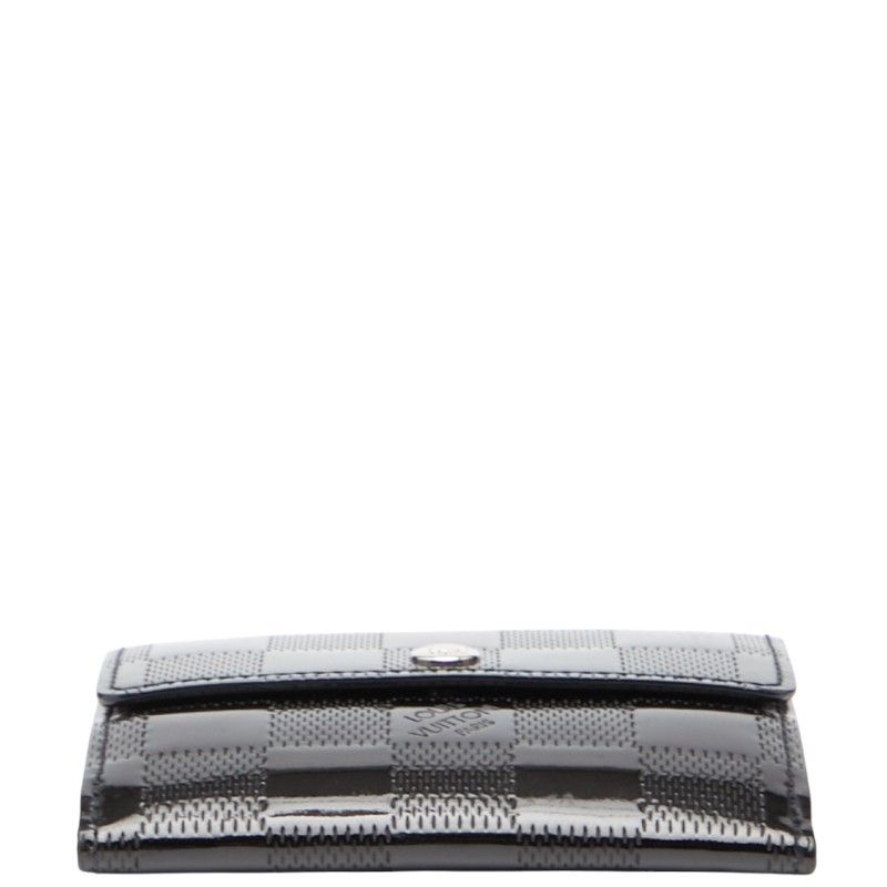 Louis Vuitton Damier Vernis Lladro Coin Case Card Black Patent — view 4