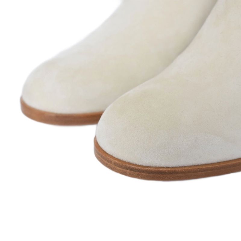 Chanel Long Boots Suede Coco Mark 36 Ivory aa — view 4