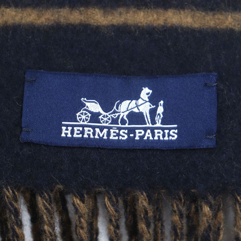 Hermes Sangrur Abukul 100% Cashmere Jacquard Large Shawl Scarf With Fringe — view 6