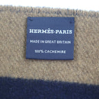Hermes Sangrur Abukul 100% Cashmere Jacquard Large Shawl Scarf With Fringe — view 7