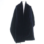 Hermes 100% Silk Logo Quilted Padded Large Shawl Scarf Navy — view 4